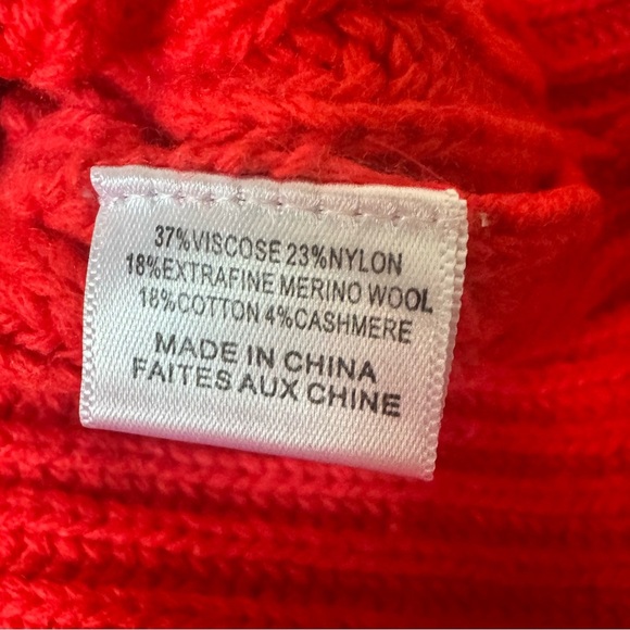 Misa Los Angeles XS Dominique Sweater Red Ribbed Chunky Knit - Picture 4 of 8